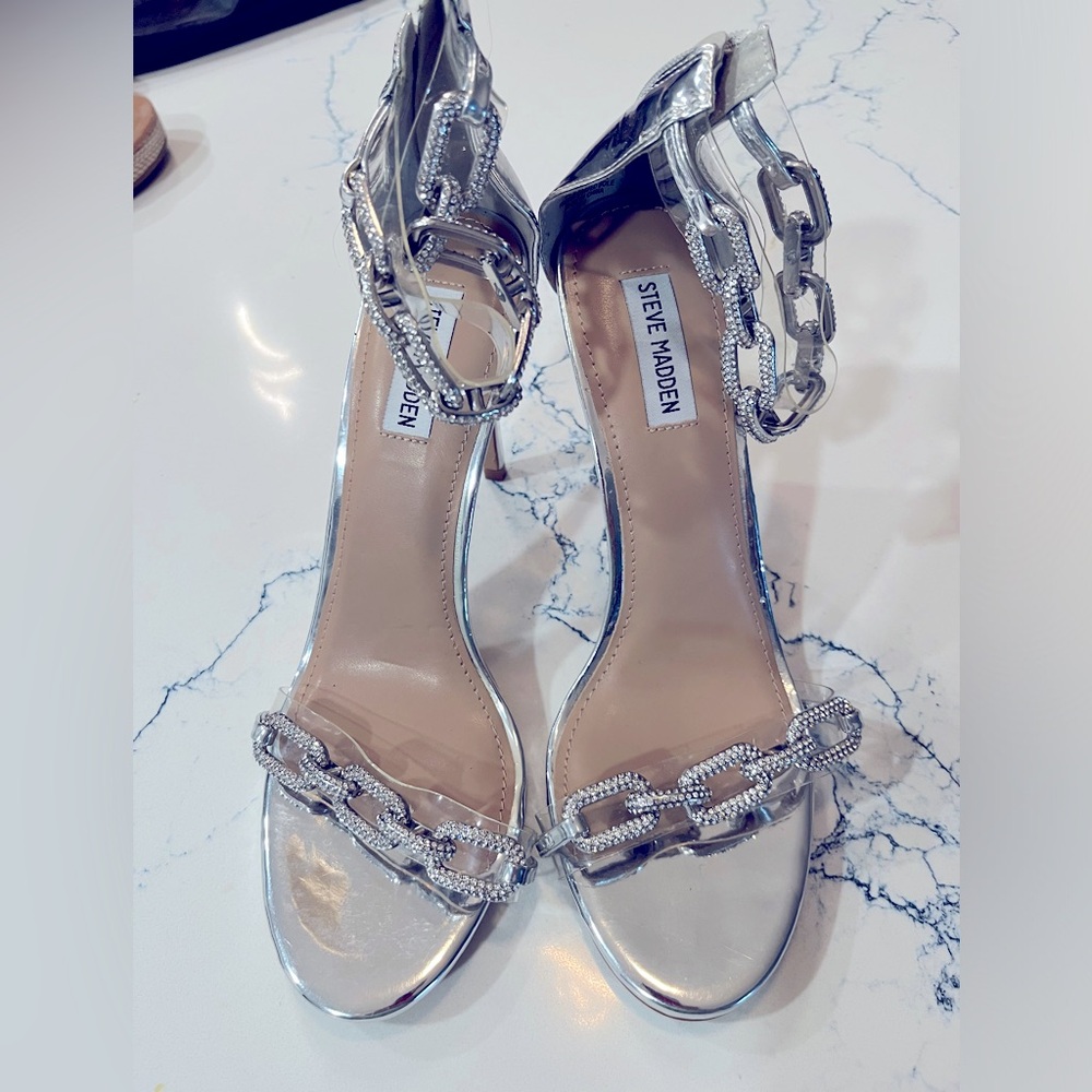 Steve Madden high rhinestone heels sz 11